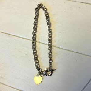 Tiffany & Co. sterling heart toggle necklace